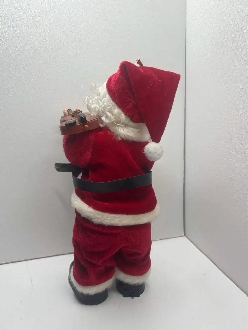(UnTested )Vintage 12-inch Animated Santa Claus Playing Violin Figure
